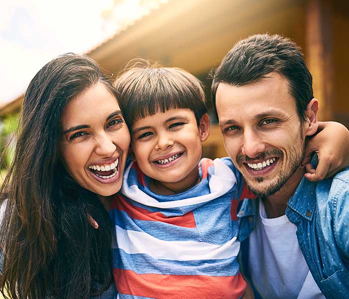 A happy family enjoying quality time